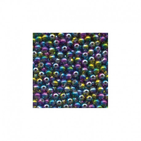 Perles / billes  plastique arc en ciel